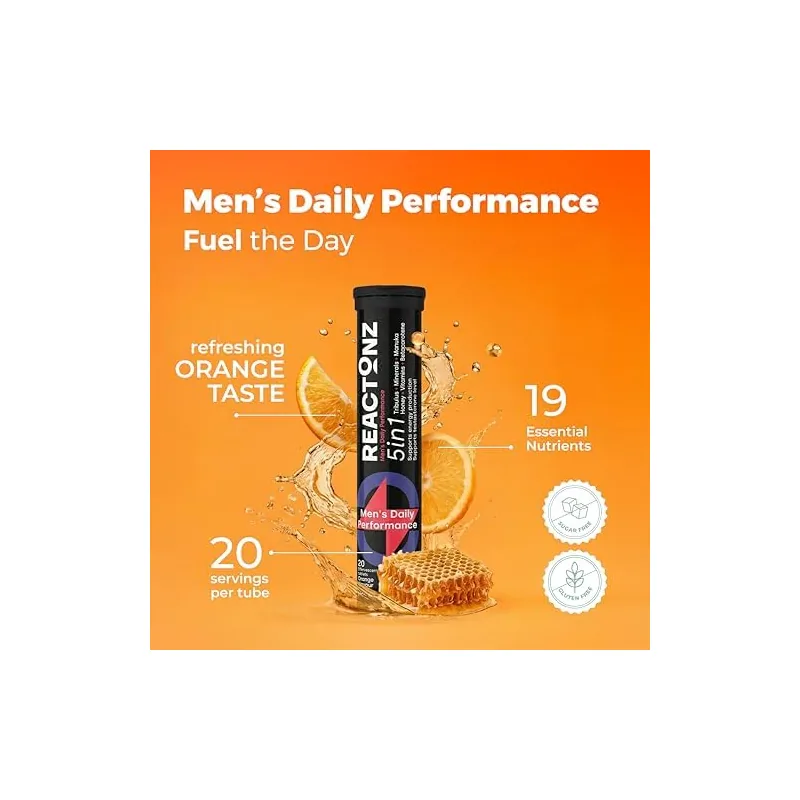 5-in-1 Men’s Performance – Tribulus Terrestris, Manuka Honey, Beta-Carotene, 19 Essential Nutrients including Vitamin C, 8