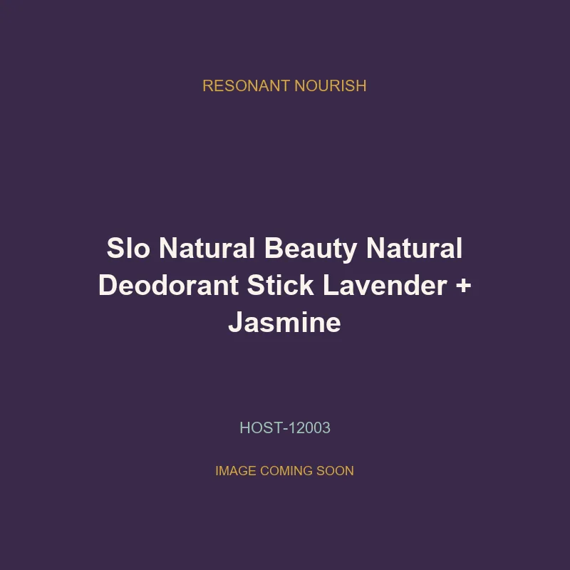 Slo Natural Beauty Natural Deodorant Stick Lavender + Jasmine