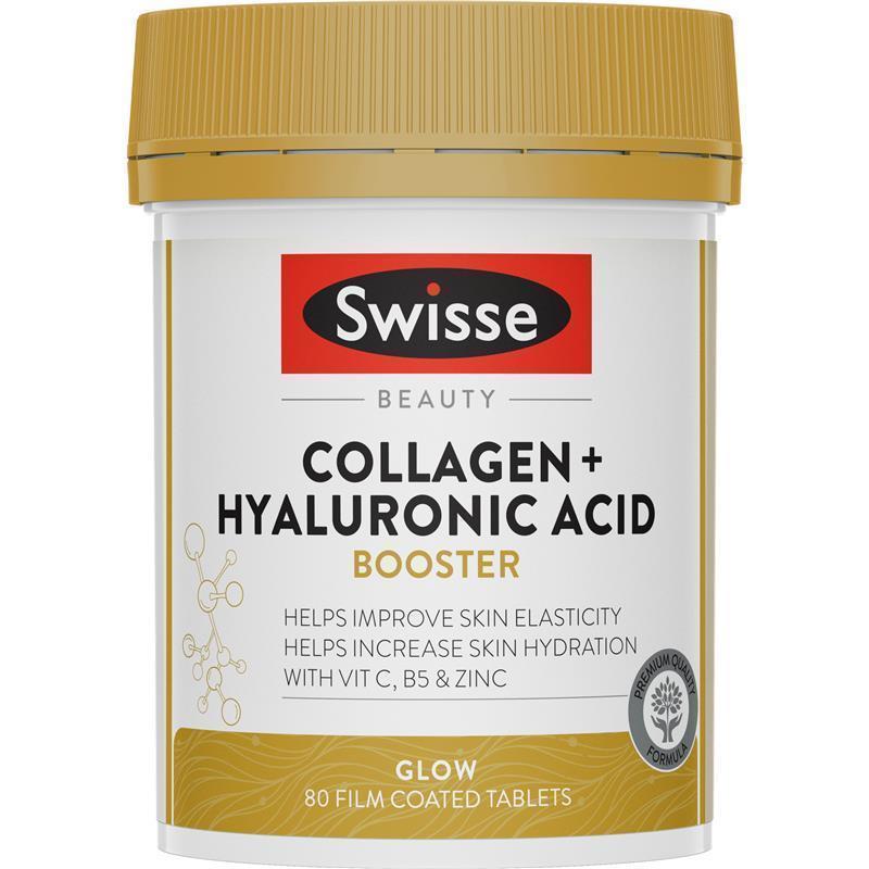Swisse Beauty Collagen + Hyaluronic Acid Booster (80 tabs)