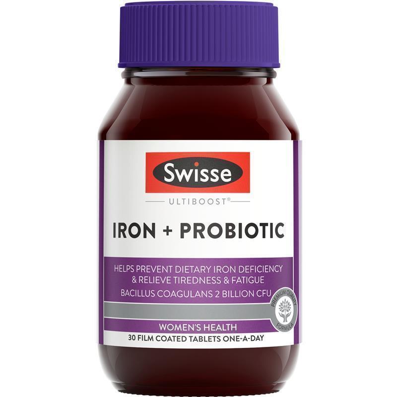 Swisse Ultiboost Iron + Probiotic (30 tabs)