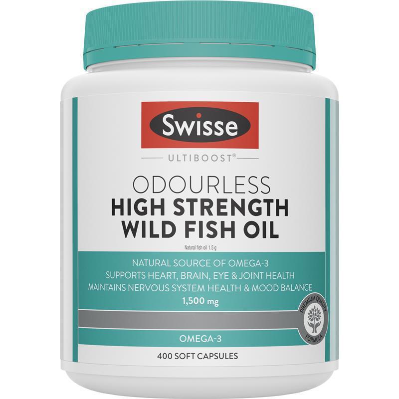 Swisse Ultiboost Odourless Fish Oil 1500mg (400 caps)